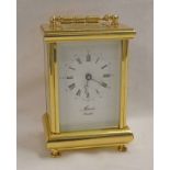 GILT CARRIAGE CLOCK BY MANIS ,