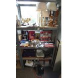 VARIOUS CASED CUTLERY, TABLE LAMPS,,EP WARE, PIERRE SOUND SYSTEM,