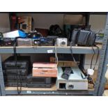 VARIOUS CAMERAS, CANON POWER SHOT DIGITAL CAMERA, TELESCOPE VIDEO LIGHT, SONY SOUND SYSTEM,