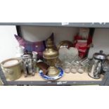 PAUSA COFFEE SET, BRASS PARAFFIN LAMP,