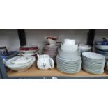 SELECTION OF DINNERWARE INCLUDING RED,
