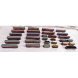 SELECTION OF VARIOUS HORNBY DUBLO ROLLING STOCK INCLUDING LMS CARRIAGES,