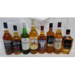 SELECTION OF VARIOUS BLENDED WHISKY TO INCLUDE ISLE OF SKYE 8 YEAR OLD,