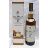 1 BOTTLE MACALLAN 10 YEAR OLD SINGLE MALT WHISKY - 70CL, 40% VOL.