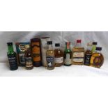 SELECTION OF VARIOUS SINGLE MALT WHISKY MINIATURES TO INCLUDE GLENROTHES 1987, LINKWOOD 15,