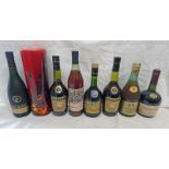 SELECTION OF VARIOUS COGNAC & BRANDY TO INCLUDE COURVOISIER LUXE, MARTELL VS, G.F.