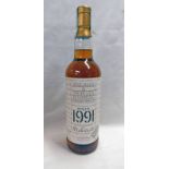 1 BOTTLE LINKWOOD 14 YEAR OLD SINGLE MALT WHISKY, DISTILLED 1991.