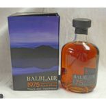 1 BOTTLE OF BALBLAIR 32 YEAR OLD SINGLE MALT WHISKY, DISTILLED 1975 - 70 CL, 46% VOL.