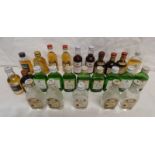 SELECTION OF MINIATURES TO INCLUDE BACARDI, GORDONS,