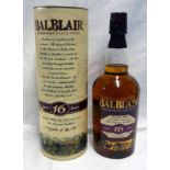 1 BOTTLE BALBLAIR 16 YEAR OLD SINGLE MALT WHISKY - 70CL,