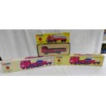 FOUR CORGI BRITISH ROAD SERVICES INCLUDING 2 X 24601 - LEYLAND OCTOPUS PLATFORM LORRY TOGETHER WITH