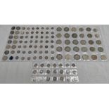 SELECTION OF VARIOUS UK SILVER COINAGE EDWARD VII - GEORGE VI TO INCLUDE 18 HALFCROWNS, 10 FLORINS,