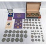 SELECTION OF UK COINS TO INCLUDE 1980 UK PROOF SET IN CASE OF ISSUE, WITH C.O.