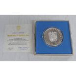 1974 PANAMA 20 BALBOAS SILVER PROOF COIN, IN CASE OF ISSUE WITH C.O.A.