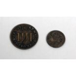 1687 JAMES II FOURPENCE & 1834 WILLIAM IV 1 1/2D