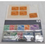 HUNGARY 1936 AIRMAIL FULL SET OF 10 MINT STAMPS SG580-589 AND 1947 STAMP DAY BLOCK OF 4 AND MINT