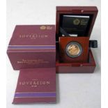 2015 GOLD PROOF SOVEREIGN IN CASE OF ISSUE WITH C.O.A.