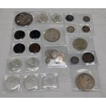SELECTION OF COINAGE TO INCLUDE 1890 VICTORIA CROWN, 1936 GEORGE V HALFCROWN, 9 SILVER THREEPENCES,