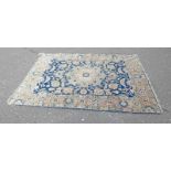 EASTERN RUG WITH RED & BLUE PATTERN