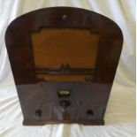 MAHOGANY CASED G MARCONI RADIO RECEIVER