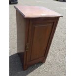 LATE 19TH CENTURY MAHOGANY CABINET WITH PANEL DOOR,