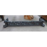 CAST IRON FIRE GUARD WITH PIERCED DECORATION,