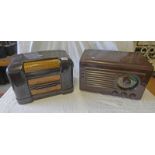 BAKELITE CASED G MARCONI RADIO RECEIVER & 1 OTHER BAKELITE CASED RADIO RECEIVER