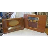 TEAK CASED MURPHY RADIO RECEIVER & MAHOGANY CASED RADIO RECEIVER