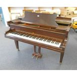 MAHOGANY CASED OVERSTRUNG BABY GRAND PIANO BY JOHN BROADWOOD & SONS Condition Report: