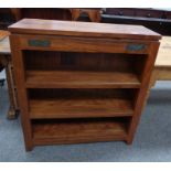 ARTS & CRAFTS STYLE BOOKCASE WITH 2 SHELVES,