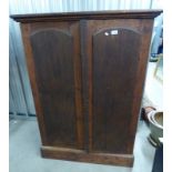 19TH CENTURY PINE LINEN PRESS 140 CM TALL X 99 CM WIDE