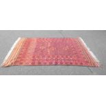 MIDDLE EASTERN CARPET WITH RED,