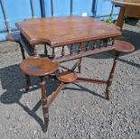 LATE 19TH CENTURY WALNUT CARD TABLE.