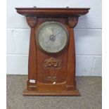 ARTS & CRAFTS OAK ANEROID BAROMETER - HEIGHT 63CM Condition Report: Sold as seen