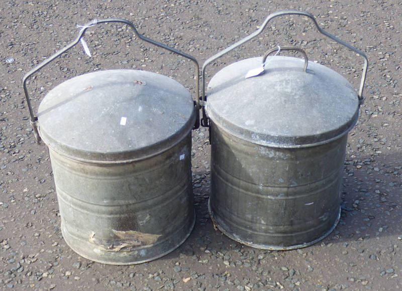 PAIR OF TIN BUCKETS