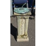 CONCRETE PEDESTAL SUN DIAL