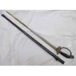 1899 PATTERN INFANTRY OFFICERS SWORD WITH 83CM LONG BLADE,