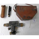 CASELLA DUMPY LEVEL WITH LEATHER CASE; HILGER & WATTS SIGHTING LEVEL, NO.