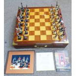 THE WATERLOO CHESS SET SCULPTED BY CHARLES STADDEN, LIMITED EDITION NUMBER 12 OF 250,
