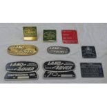 SELECTION OF LANDROVER PLAQUES / TAGS,