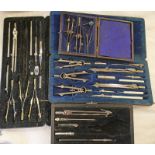 VARIOUS CASED INSTRUMENT / ENGINEER SETS