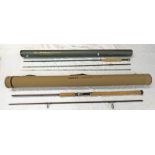 GREYS GREFLEX M2 SPIN 9' ROD IN TUBE AND A WICKHAMS PRECISION 3 PIECE 9'0" ROD IN TUBE