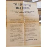 POSTER "THE SONG OF THE DEAD SOLDIER,