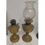 2 BRASS BODIES PARAFFIN LAMPS