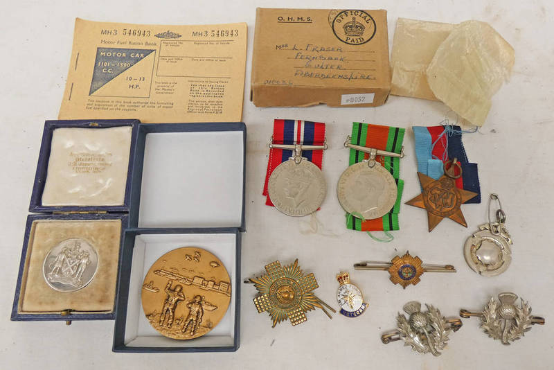 WW2 MEDALS TO GUARDSMAN JOHN FRASER (010036) OF FERNBANK, CULTER, ABERDEENSHIRE,