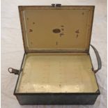 FARLOW & CO JAPANNED FISHING BOX WITH 6 LIFT OUT TRAYS Condition Report: All clip