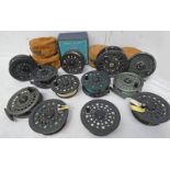 SELECTION OF FLY FISHING REELS TO INCLUDE SHAKESPEARE GRAFFITE 2755 REELS, SHAKESPEARE SUPER CONDEX,