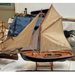 THE PRAWNER MODEL BOAT ON STAND