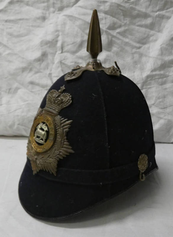 OTHER RANKS BLUE CLOTH HELMET TO THE ROYAL WEST SURREY REGIMENT,