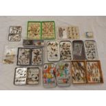 SELECTION OF VARIOUS FLY FISHING FLIES IN TINS TO INCLUDE MAKERS SUCH AS WHEATLEY SILMALLOY,